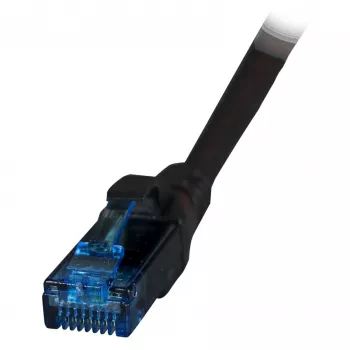 EFB RJ45 Patchkabel Cat.6A U/UTP LSZH Premium 500MHz schwarz 7,5m
