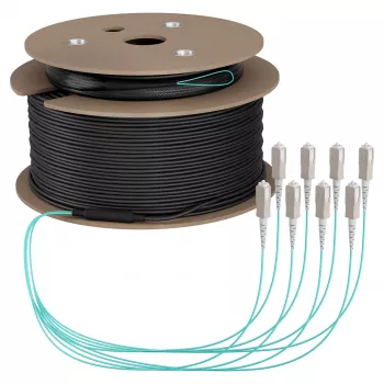 EFB Trunk-Kabel U-DQ(ZN)BH OM3 8G (1x8) SC-SC 120m Dca LSZH