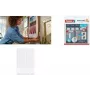 tesa Powerstrips CLICK Klettstreifen MEDIUM Slim, weiß zum Anbringen von Bildern und flacher Wanddekorationen, - 1 Stück (77721-00030)