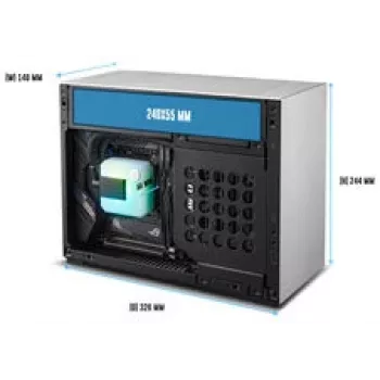 Lian Li x DAN Cases A4-H2O PC-Gehäuse, Mini-Gehäuse, Mini-ITX, PCIe 5.0 Riser – Silber
