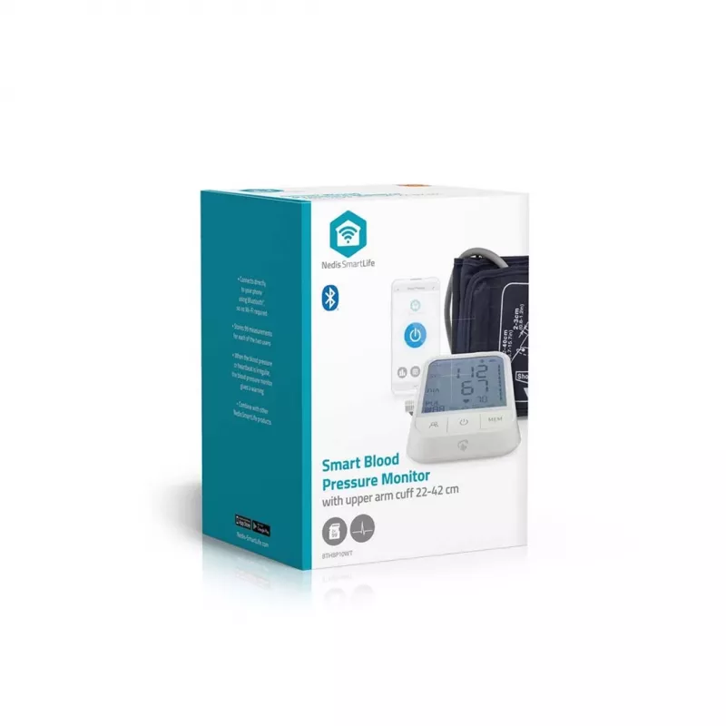 Blutdruckmessgerät Nedis SmartLife BTHBP10WT LCD 22-42 cm
