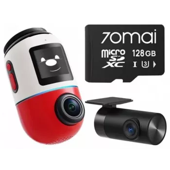 Dashcam 70mai X800 Omni 4K/GPS/WiFi Dual Rot + Karte SD 70mai 128GB