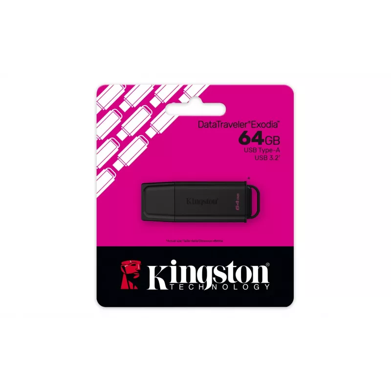 Kingston Technology DataTraveler 64GB Tragbarer USB 3.2 Gen 1 Exodia Schwarz