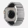 NOMAD Stratos Band - Titanarmband für Apple Watch 49mm mit FKM (naturfarbenes Titan, schwarzes FKM)