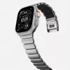NOMAD Stratos Band - Titanarmband für Apple Watch 49mm mit FKM (naturfarbenes Titan, schwarzes FKM)