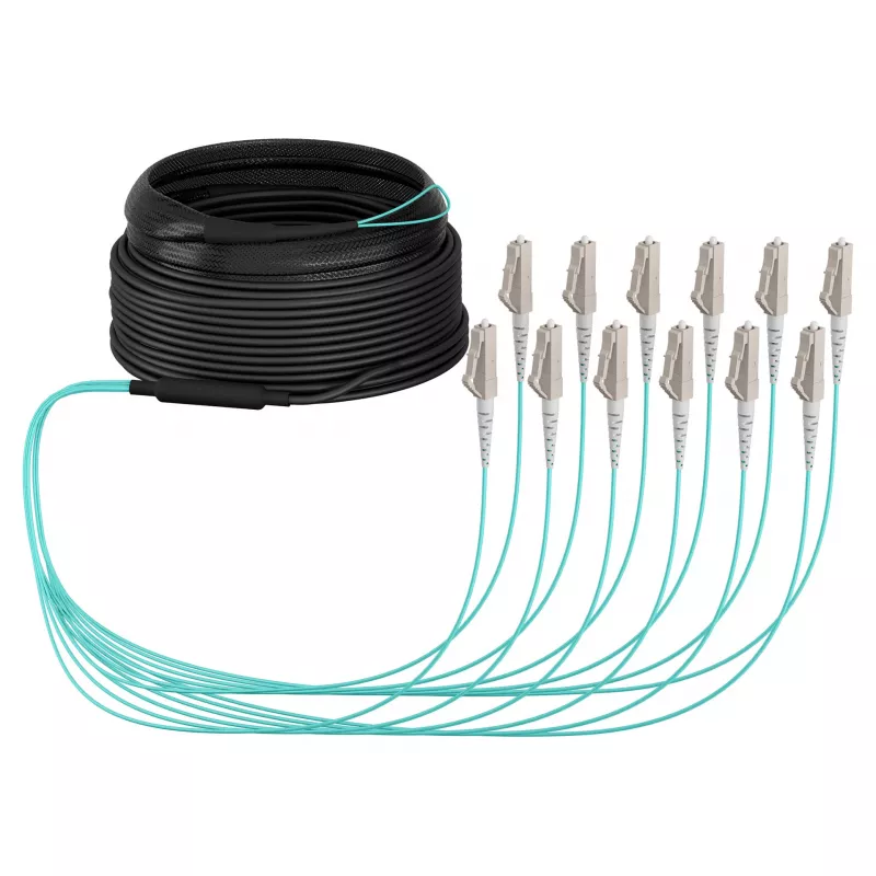 EFB Trunk Kabel U-DQ(ZN)BH OM3 12G (1x12) LC-LC 10m Dca LSZH