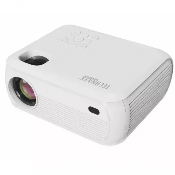 Technaxx TX-332 Multimedia-Beamer 1080p mit Netflix, LED, 200 ANSI-Lumen, Weiß