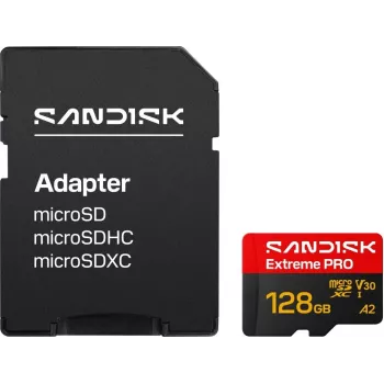 SanDisk microSDXC Extreme PRO 128 GB UHS-I V30 A2 bis 250 MB/s Lesen