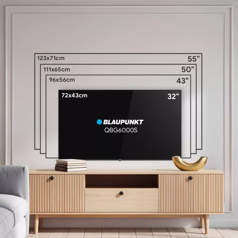 Blaupunkt QLED TV | 32QBG6000S | 32 Zoll | Smart TV | Google TV | Schwarz