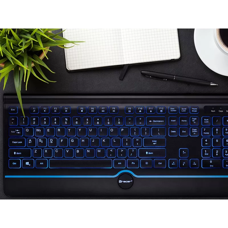 TRACER Tastatur OFIS PRO USB Weiß Beleuchtung