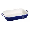 Staub Rechteckige Keramikform, dunkelblau, 34x24x7,6