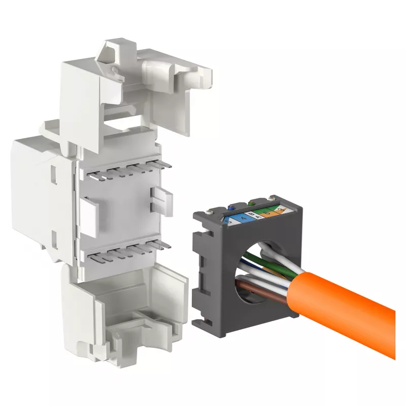 Modulares RJ-45 Eingangsmodul EFB Elektronik ECOLAN E-20080, weiß