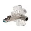 EFB Elektronik 88035P8.1 - RJ-45 - Silber - Stecker - Zink - Cat6 - 22/26