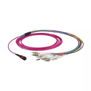 Glasfaser-Patchkabel MTP-F/LC 12-Faser OM5 LSZH limettengrün, 7,5 m — EFB Elektronik