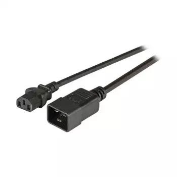 EFB-Elektronik IEC Stromverlängerungskabel C20 180° - C13 180°, schwarz, 1,8 m, 3 x 1,00 mm² Hersteller: EFB Elektronik (EK531.1,8V2)
