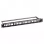 Patchfeld 1U 19 Zoll EFB Elektronik Verteilerfeld 48,3cm, 24-Port mit 24x RJ45 Keystone Slimline Cat.6A