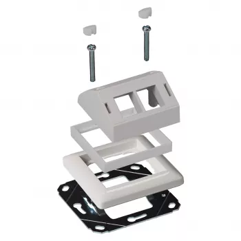 Adapterrahmen EFB Elektronik ET-25092.8 für Designkompatibilität mit Gira RAL9003 für ET-25092.x und FTTH-OUTLET-xx
