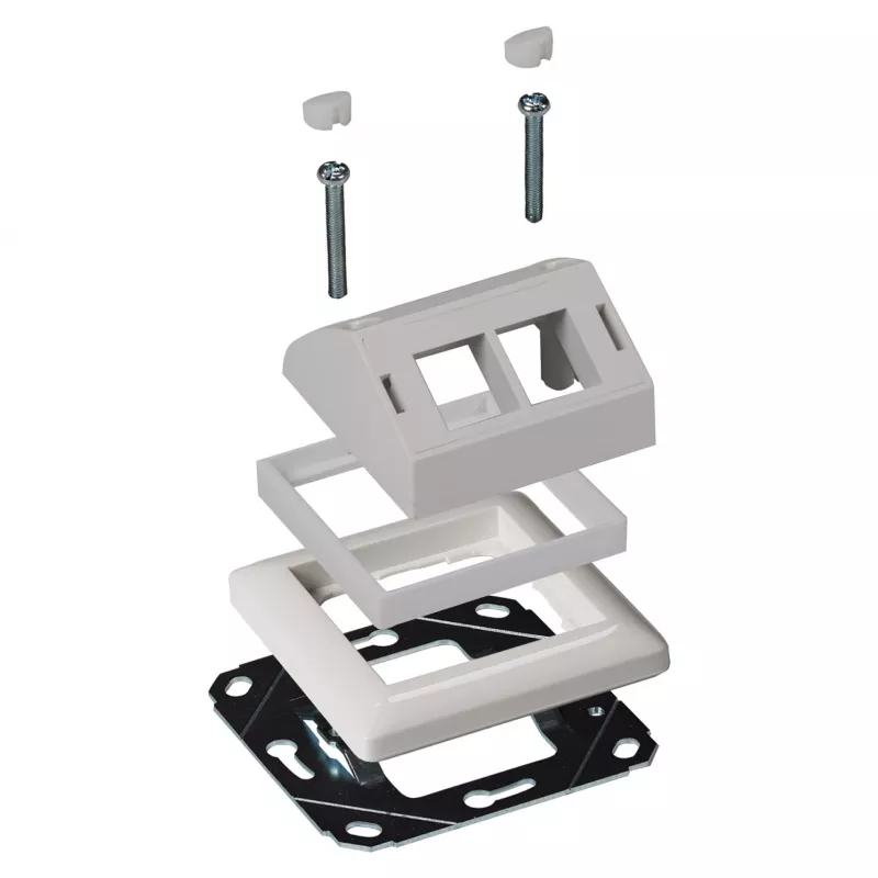 Adapterrahmen EFB Elektronik ET-25092.8 für Designkompatibilität mit Gira RAL9003 für ET-25092.x und FTTH-OUTLET-xx