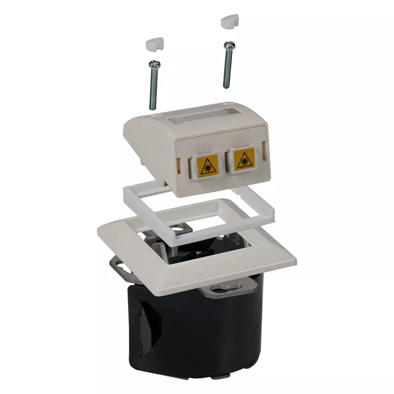 Adapterrahmen EFB Elektronik ET-25092.8 für Designkompatibilität mit Gira RAL9003 für ET-25092.x und FTTH-OUTLET-xx