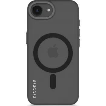 Decoded Durchsichtige Hülle für iPhone 16e, matt schwarz transparent