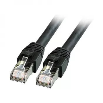 EFB-Elektronik RJ45 Patchkabel Cat.8.1 S/FTP LSZH BC schwarz 3m