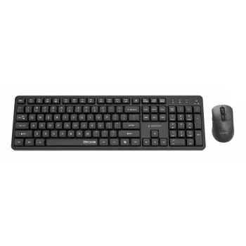 Gembird KBS-WMS-01 kabelloses Tastatur-Maus-Set, Englisch, Schwarz