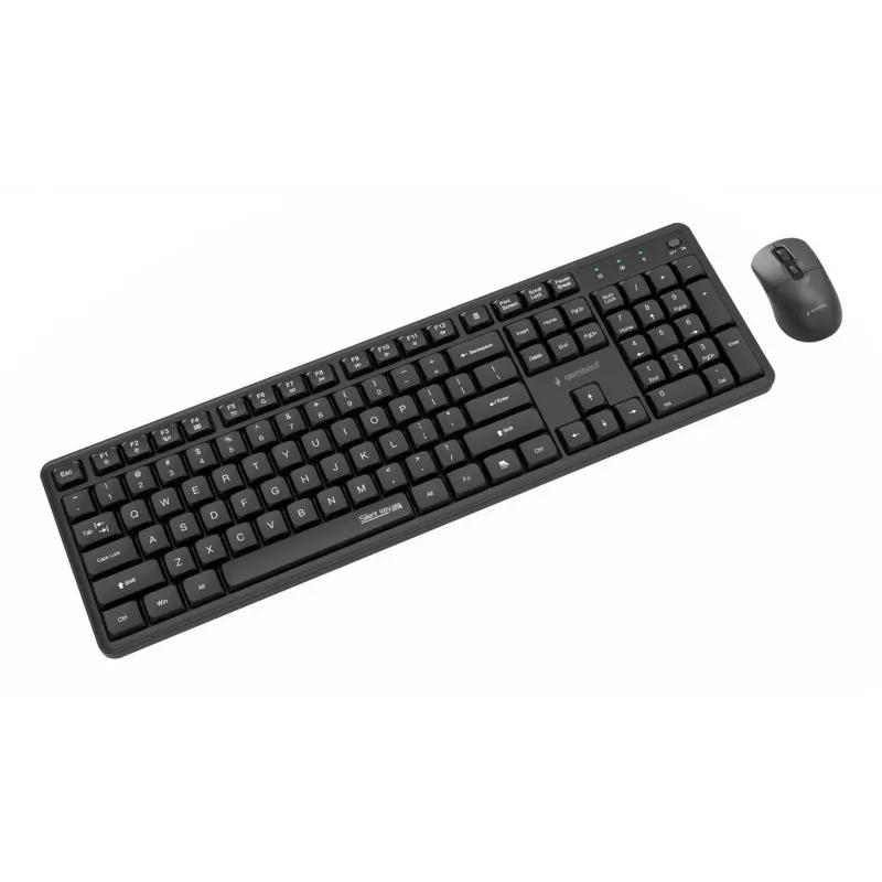 Gembird KBS-WMS-01 kabelloses Tastatur-Maus-Set, Englisch, Schwarz