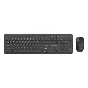 Gembird KBS-WPS-01 kabelloses Tastatur-Maus-Set, Englisch, schwarz