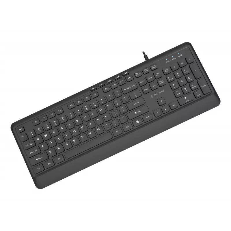 Tastatur Multimedia USB ENG/Schwarz KB-MCH-05 Gembird