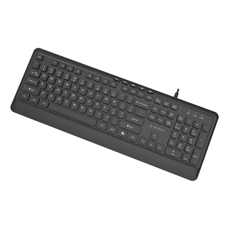 Tastatur Multimedia USB ENG/Schwarz KB-MCH-05 Gembird