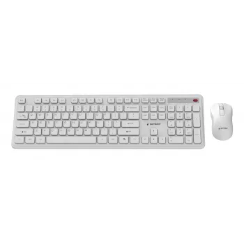 Tastatur +Maus Funk ENG/WH KBS-WPS-01-W Gembird