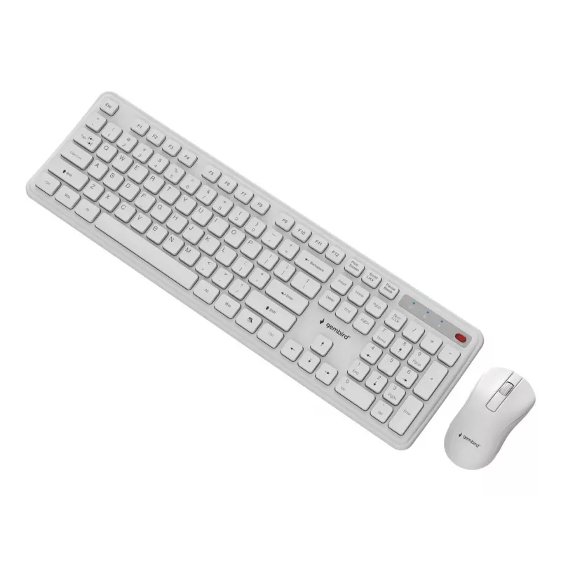 Tastatur +Maus Funk ENG/WH KBS-WPS-01-W Gembird