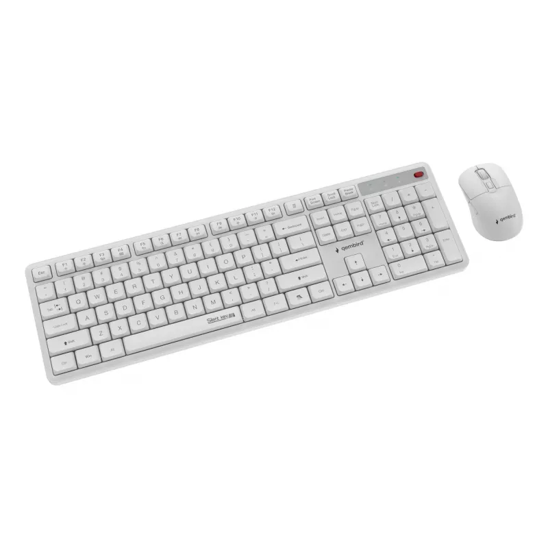 Tastatur +Maus Wrl ENG/WHITE KBS-WMS-01-W Gembird