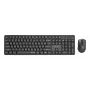 Gembird KBS-WMS-01-CYRL kabelloses Tastatur-Maus-Set, Kyrillisch, schwarz