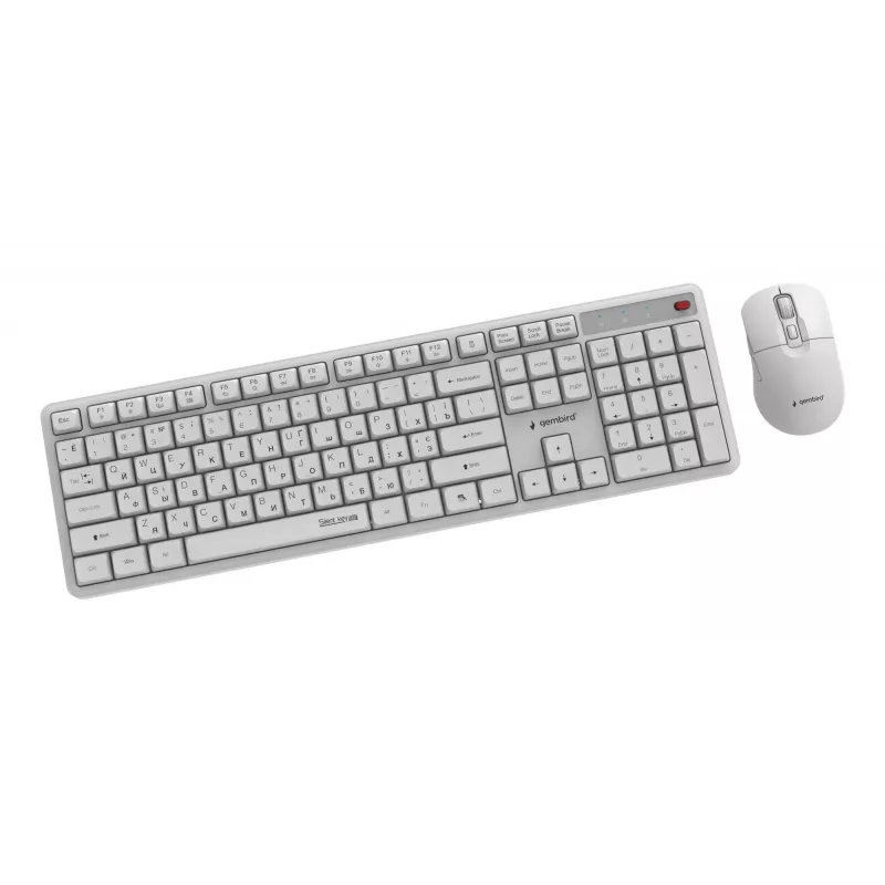 Tastatur + Maus kabellos KBS-WMS-01-W-CYRL Gembird