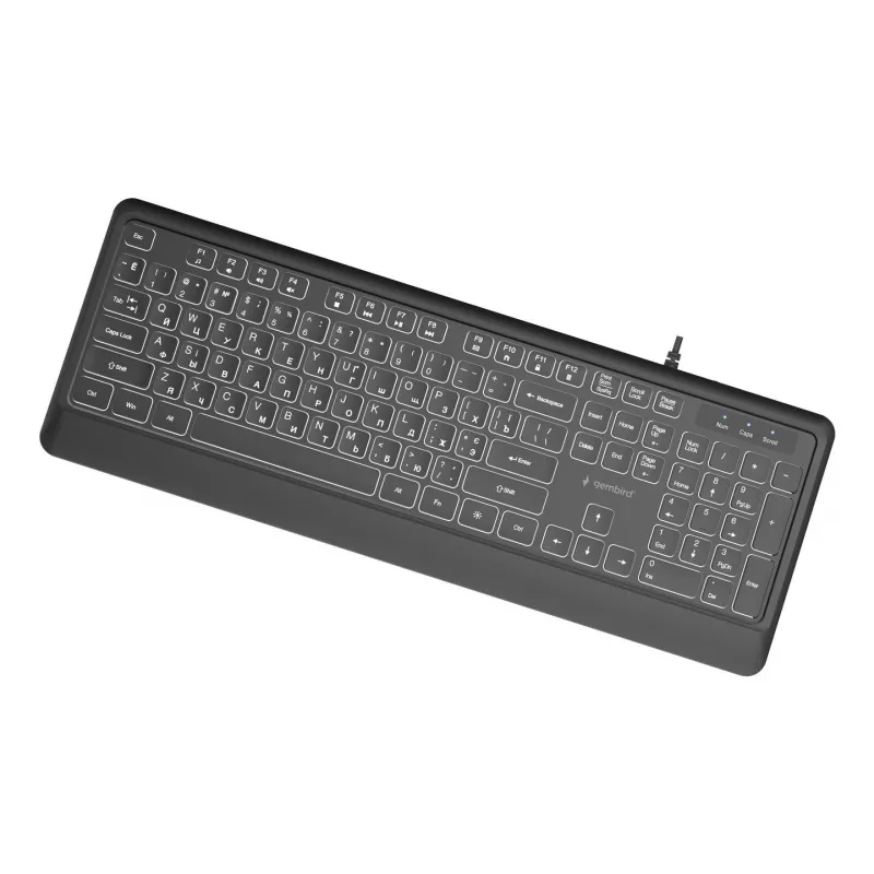 Tastatur Multimedia USB CYRILL/Schwarz KB-UML-04-CYRL Gembird