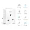 TP-Link Tapo Mini Smart Wi-Fi-Steckdose, Innenbereich, Weiß, Zuhause, Polycarbonat (PC), Status, CE, RoHS