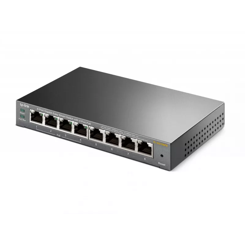 TP-Link 8-Port Gigabit Easy Smart Switch mit 4-Port PoE, Managed, L2, Gigabit Ethernet (10/100/1000), Power over Ethernet (PoE)