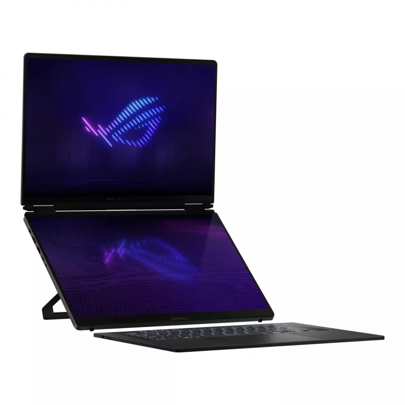ASUS ROG Zephyrus Duo GX651AX-SR005X Intel Core Ultra 9 386H Hybrid (2-in-1) 40,6 cm (16 Zoll) Touchscreen WQXGA+ 64 GB LPDDR5x-SDRAM 2 TB SSD NVIDIA GeForce RTX 5090 Wi-Fi 7 (802.11be) Windows 11 Pro Grau