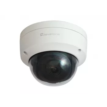 LevelOne GEMINI Fixed Dome IP-Netzwerkkamera, 4 Megapixel, H.265, 802.3af PoE, IR-LEDs, Innen-/Außenbereich