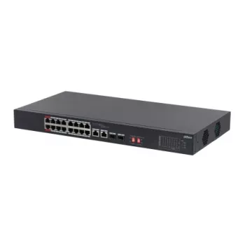 Dahua Technology PoE S3218-16ET-135 Netzwerk-Switch Unmanaged L2 Gigabit Ethernet (10/100/1000) Power over Ethernet (PoE) 1U Schwarz