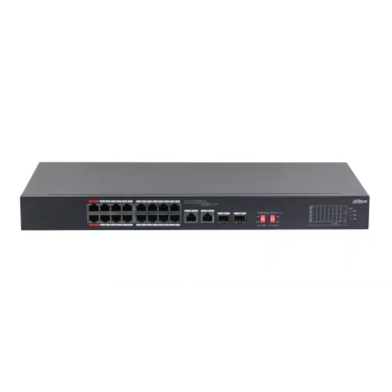 Dahua Technology PoE S3218-16ET-135 Netzwerk-Switch Unmanaged L2 Gigabit Ethernet (10/100/1000) Power over Ethernet (PoE) 1U Schwarz