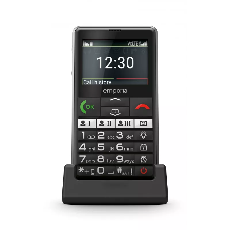 Emporia emporiaPURE-LTE 5.87 cm (2.31 Zoll) 107 g Schwarz Seniorenhandy
