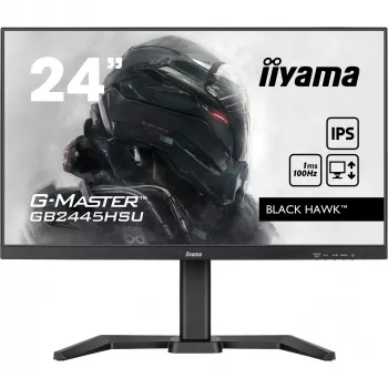 IIYAMA GB2445HSU-B1 G-Master Schwarz Hawk 24 Zoll ETE IPS FHD 100 Hz 250 cd/m² 1 ms HDMI DP USB-HUB 2x2.0 Lautsprecher Schwarz Tuner (P)
