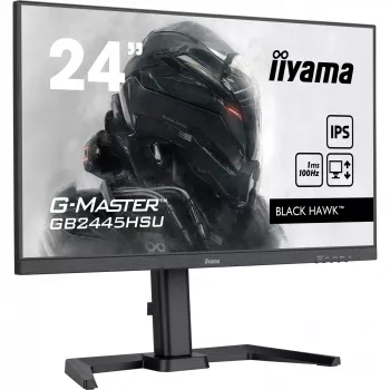 IIYAMA GB2445HSU-B1 G-Master Schwarz Hawk 24 Zoll ETE IPS FHD 100 Hz 250 cd/m² 1 ms HDMI DP USB-HUB 2x2.0 Lautsprecher Schwarz Tuner (P)