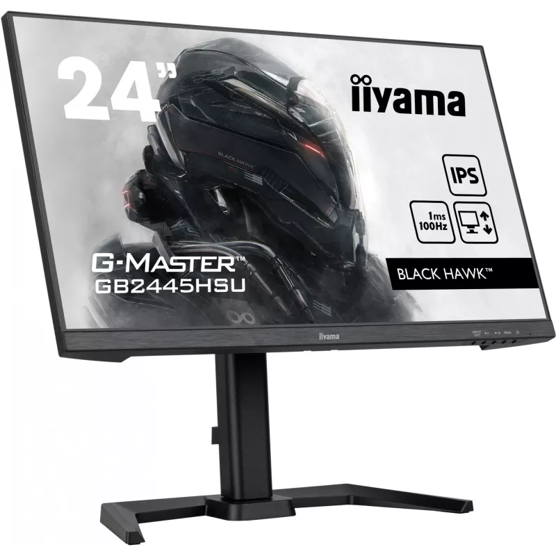 IIYAMA GB2445HSU-B1 G-Master Schwarz Hawk 24 Zoll ETE IPS FHD 100 Hz 250 cd/m² 1 ms HDMI DP USB-HUB 2x2.0 Lautsprecher Schwarz Tuner (P)