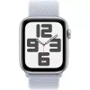Apple Watch SE GPS 44 mm Aluminiumgehäuse Silber, Sport Loop Armband Blue Cloud