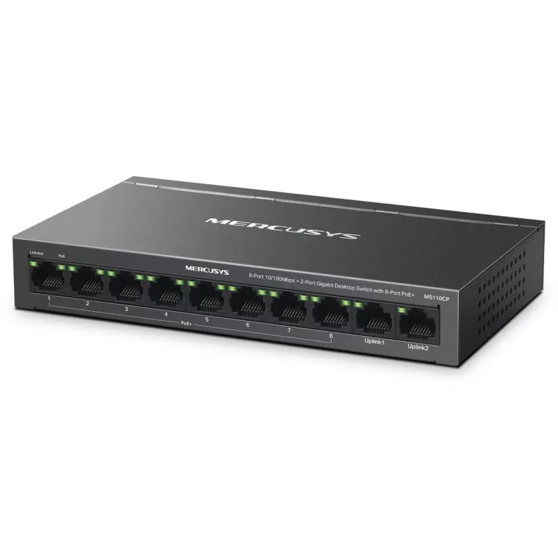 Mercusys MS110CP Netzwerk-Switch mit PoE-Unterstützung Schwarz
