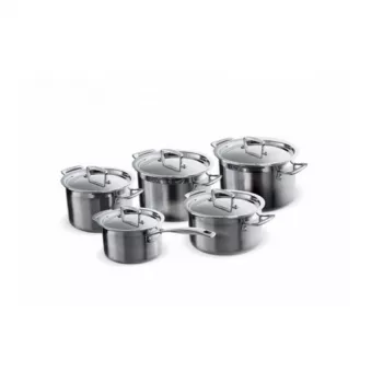 Le Creuset 3-lagiges 3Ply fünfteiliges Topfset aus Edelstahl (96209400001000)