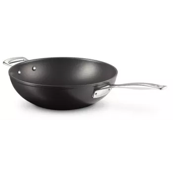Le Creuset Toughened Non-Stick Wok 30 cm schwarz/silber